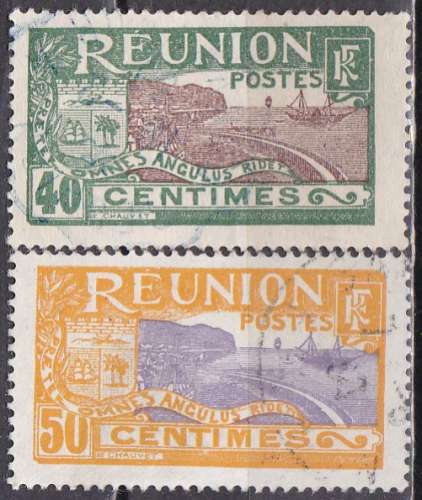 REUNION N° 91 et 94 de 1922 oblitérés 