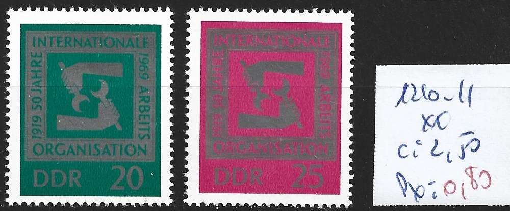 ALLEMAGNE RDA 1210-1211 ** côte 2.50 € 