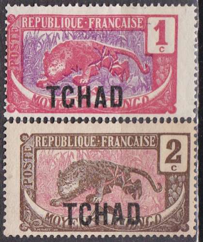 TCHAD N° 1/2 de 1922 neufs(*)