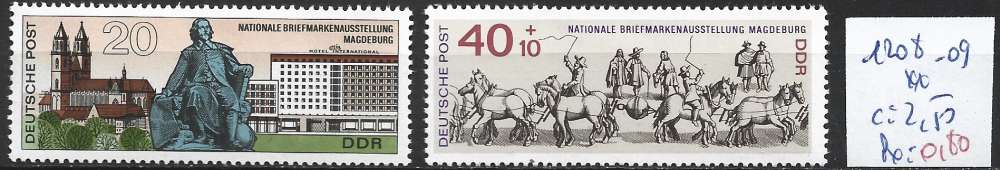 ALLEMAGNE RDA 1208-1209 ** côte 2.50 € 