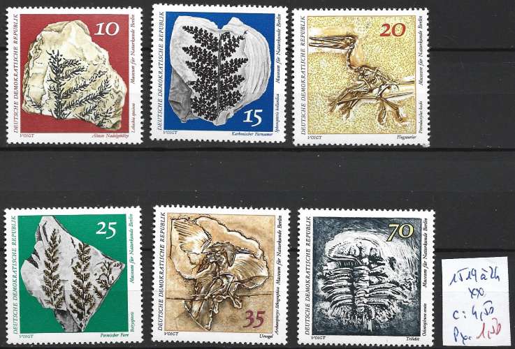 ALLEMAGNE RDA 1519 à 1524 ** côte 4.50 € 