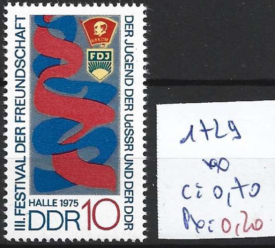 ALLEMAGNE RDA 1729 ** côte 0.50 € 