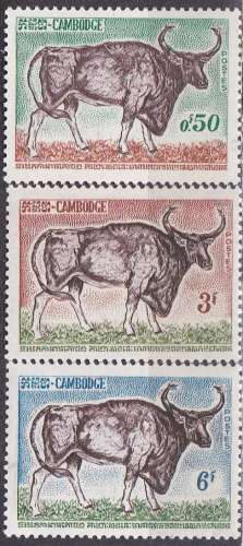 CAMBODGE N° 144/6 de 1964 neufs en série complète