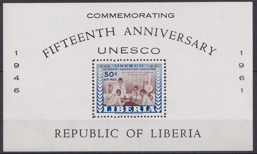 Liberia B.F. 1961 Y&T 20 neuf ** - Unesco 