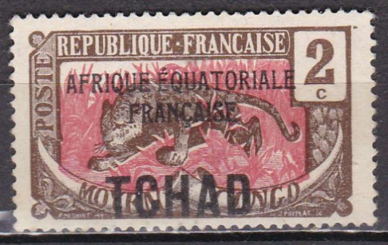 TCHAD N° 20 de 1924 neuf(*) avec variété