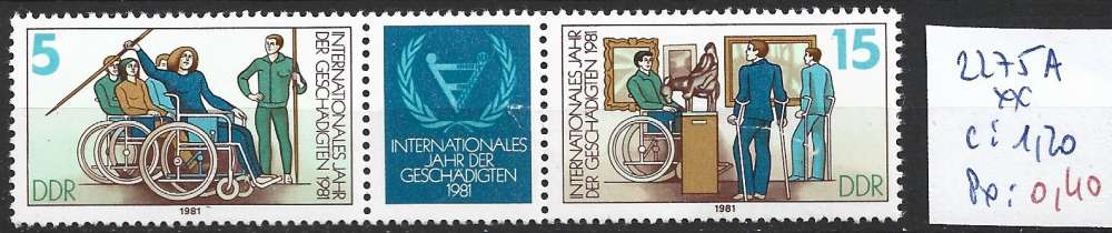 ALLEMAGNE RDA 2275A ** côte 1.20 € 
