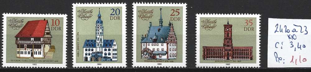ALLEMAGNE RDA 2420 à 2423 ** côte 3.40 € 