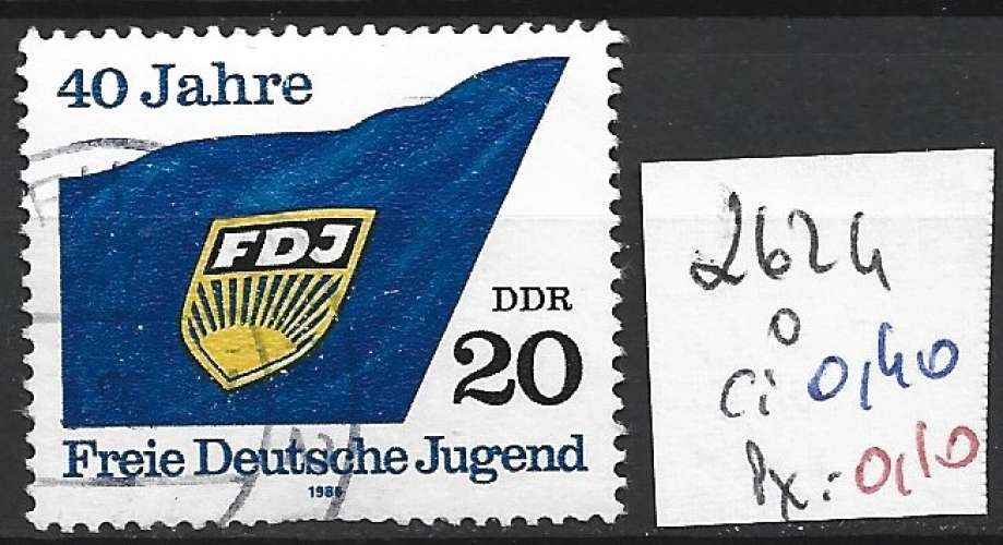 ALLEMAGNE RDA 2624 oblitéré côte 0.40 € 