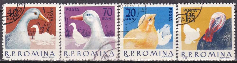 ROUMANIE N° entre 1908 et 1914 de 1963 oblitérés 