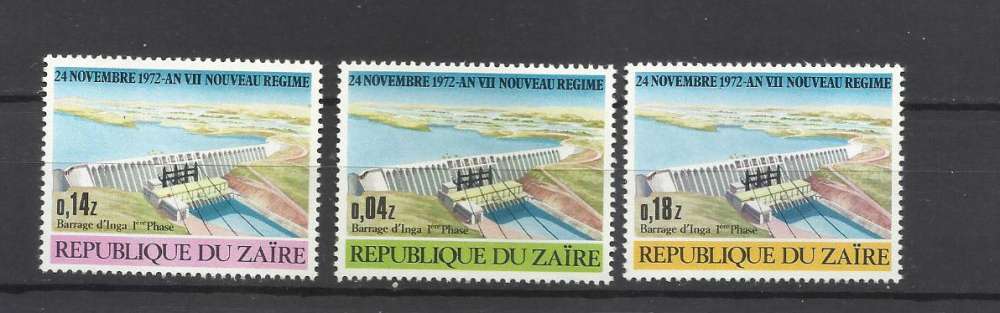 ZAIRE NEUF** / MNH YT n° 829-831 Côte 2€