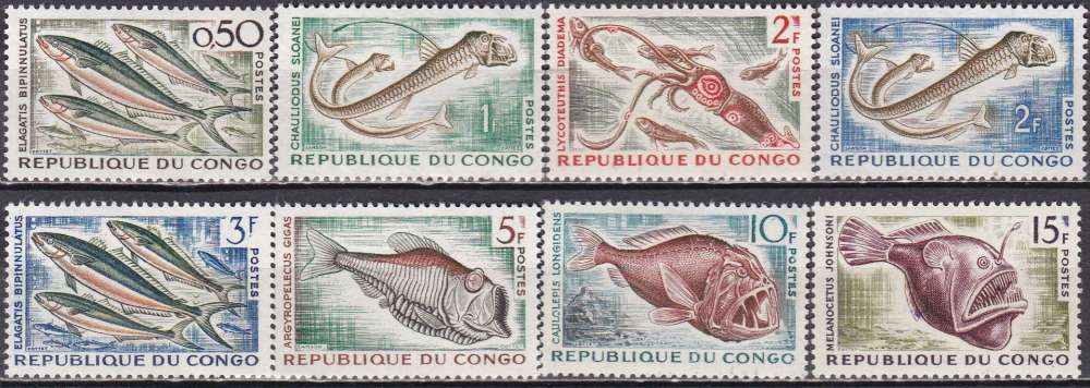 CONGO N° 142/147A de 1961 neufs en série complète