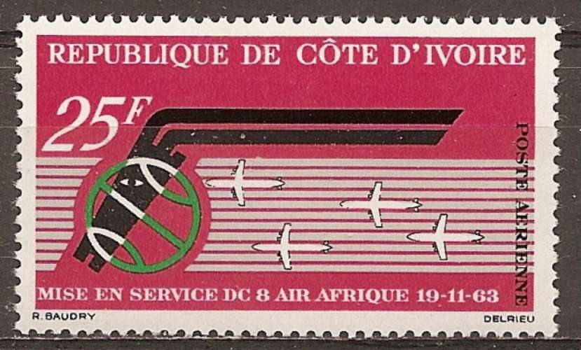 cote-d'ivoire ... P.A. n° 30  neuf* ... 1963
