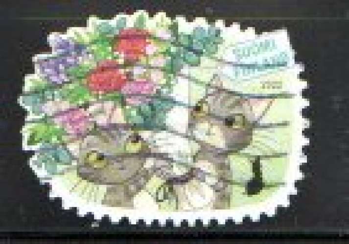 Finlande 2022 - YT n° 2761 - Voeux - chat