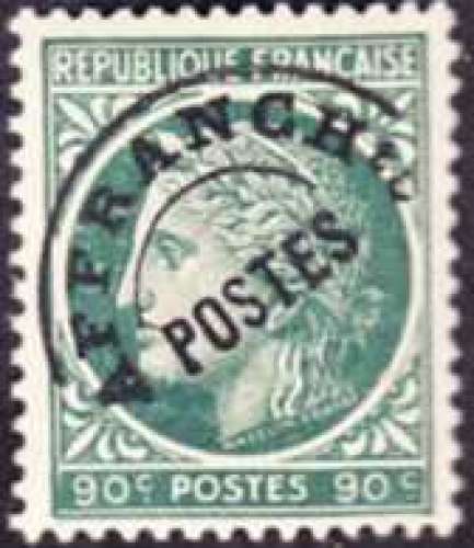 France préoblitéré n° 89 ** Cérès de Mazelin le 90c vert