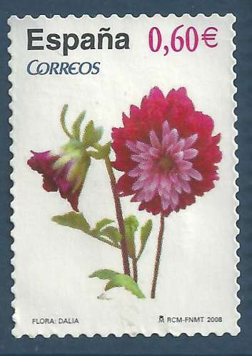 Espagne - YT 4038 - fleur - dahlia
