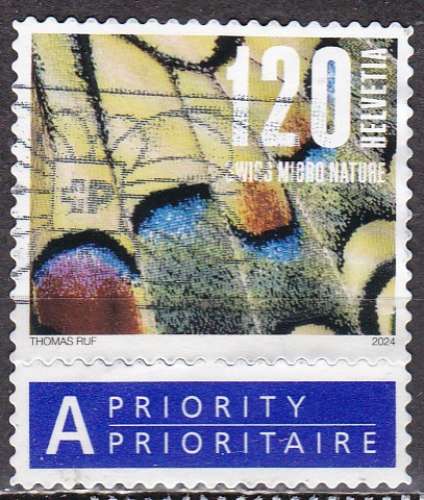 SUISSE N° 2813 de 2024 oblitéré avec vignette attenante