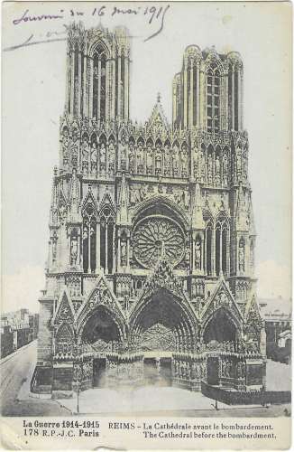 CPA - MARNE - REIMS, La Cathédrale avant le Bombardement