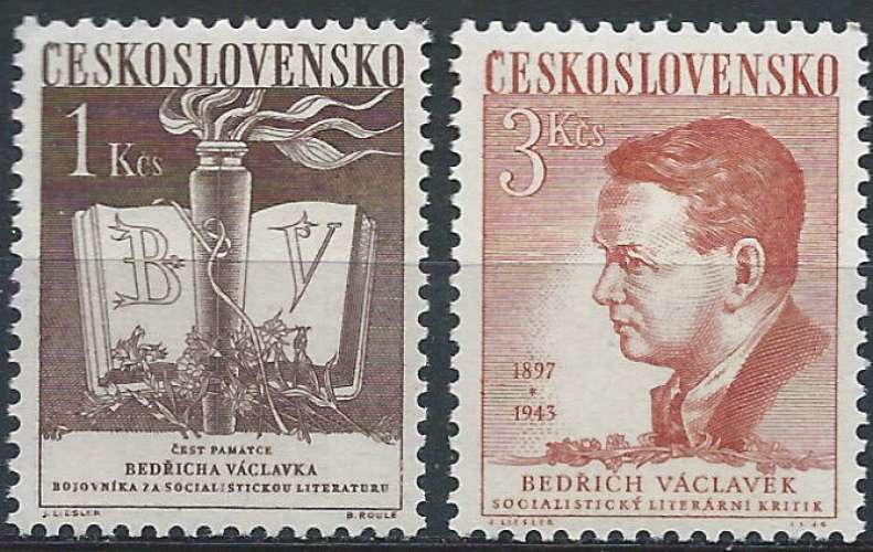 Tchécoslovaquie - 1953 - Y & T n° 694 & 695 - MNH