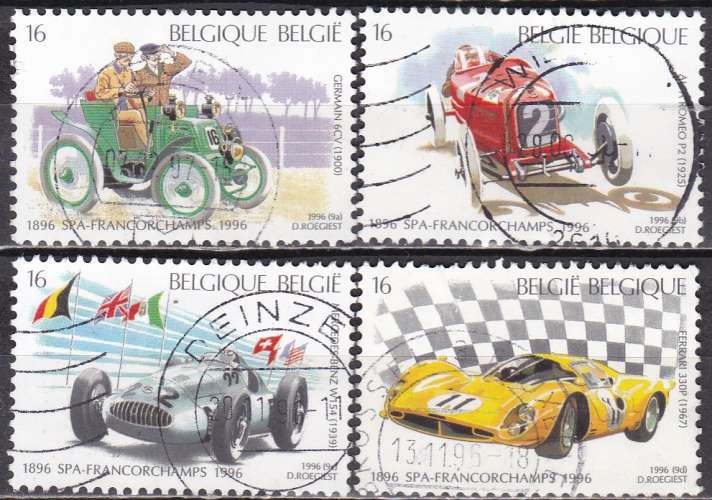 BELGIQUE N° 2648/51 de 1996 oblitérés en série complète