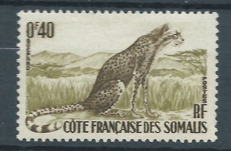 COTE FRANCAISE DES SOMALIS-NEUF**-1958-YT N°288-Guepard