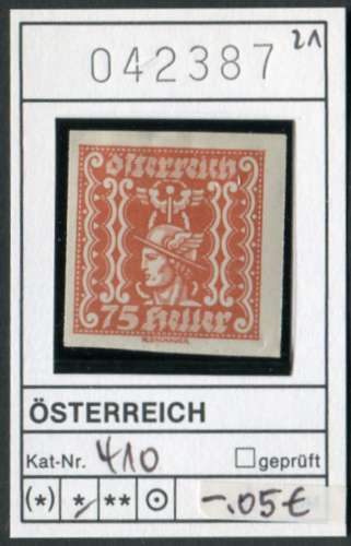 Autriche 1921 - Michel 410 - * mh - 