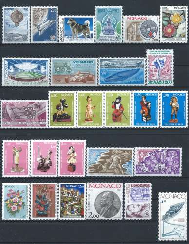 Monaco Lot 27 Tp Neuf** (MNH) Année 1983