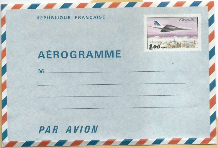 AEROGRAMME N°1005 Concorde 1,90 neuf **