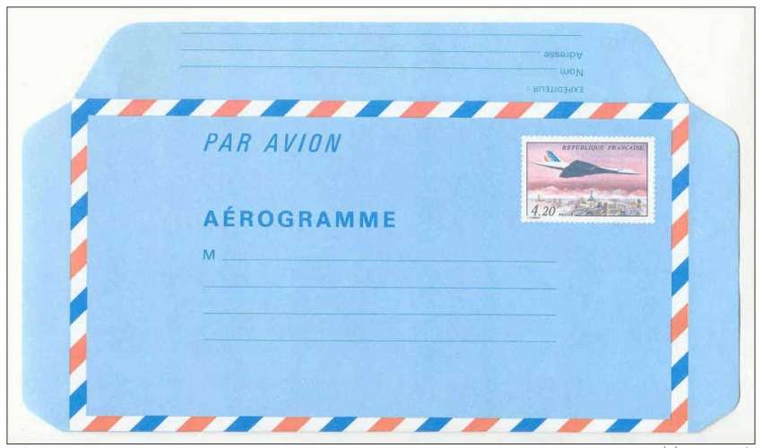 Aérogramme n°1016 Concorde 4,20 neuf**