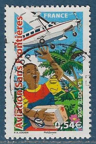 N°3974 Aviation Sans Frontières oblitéré