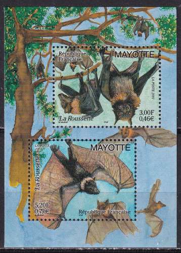 mayotte ... bloc n° 5  neuf** ... 2001