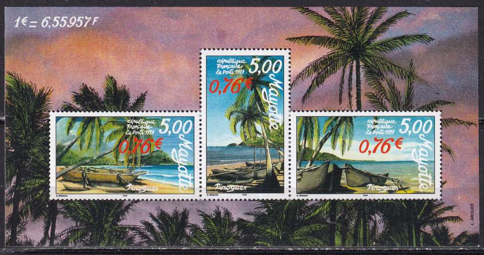 mayotte ... bloc n° 2  neuf** ... 1999