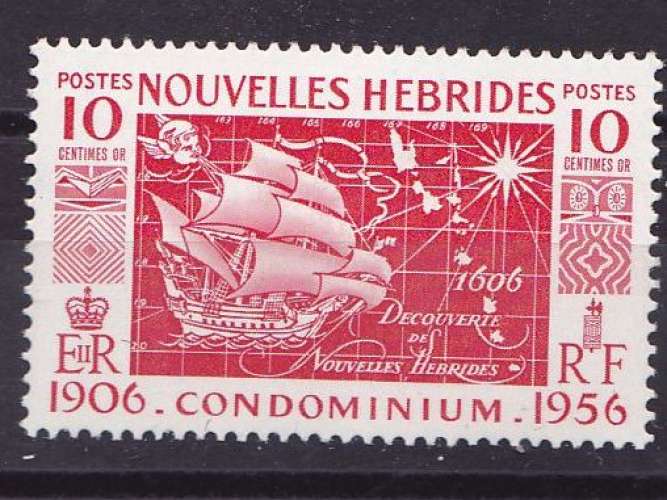 Nelles Hébrides  - 1956 - YT    n° 167 *