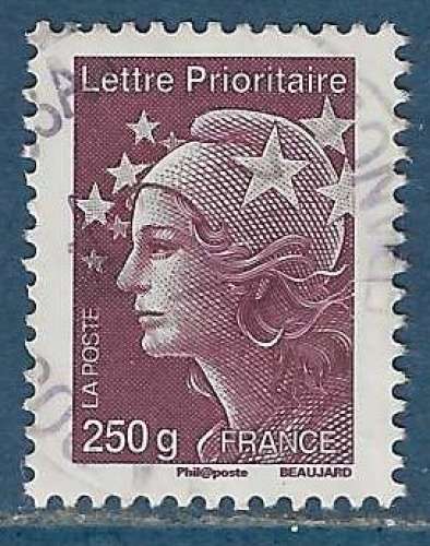 N°4571 Marianne de Beaujard TVP 250g brun-prune oblitéré