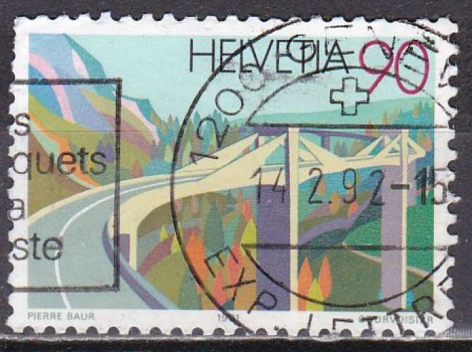 SUISSE N° 1381 de 1991 oblitéré 