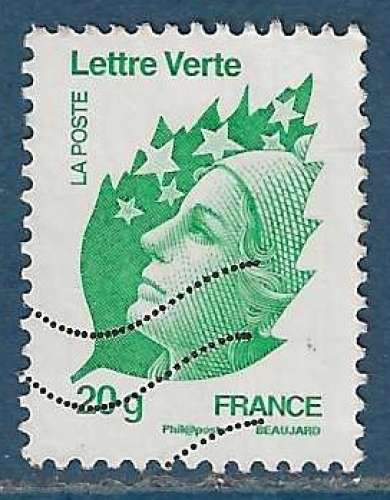 N°4593 Marianne de Beaujard TVP Lettre verte 20g oblitéré
