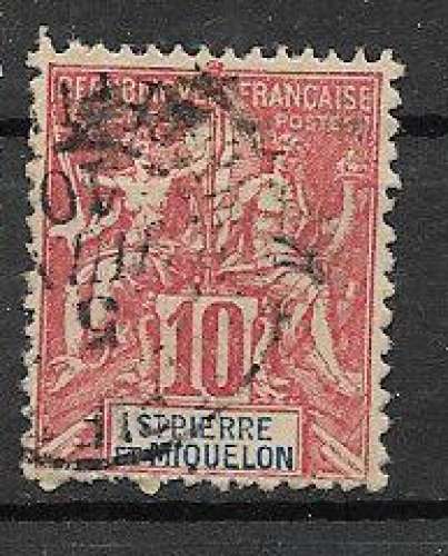 SPM - 1900- YT  n°  73   oblitéré  