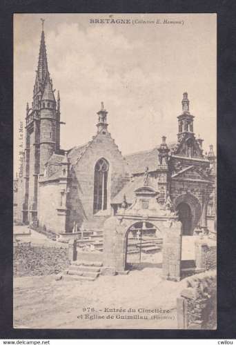 CPA - 29 - GUIMILIAU - ENTREE DU CIMETIERE ET EGLISE