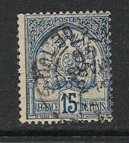 Tunisie - 1888   -YT     n°  13  oblitéré Tunisie - 1888   -YT     n°  13  oblitéré
