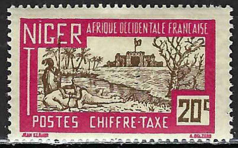 Niger - 1927 - Y & T n° 14 Timbres-taxe - MH