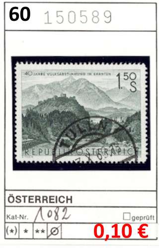 Autriche 1960 - Michel 1082 - oo oblit. - 