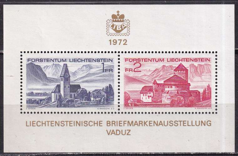 liechtenstein ... bloc n° 12  neuf** ... 1972