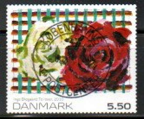 Danemark 2010 - YT n° 1600 - Art - Roses - cote 1,50
