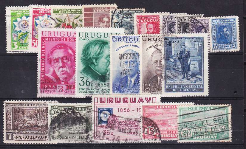 Uruguay- Lot de 20 timbres différents - 