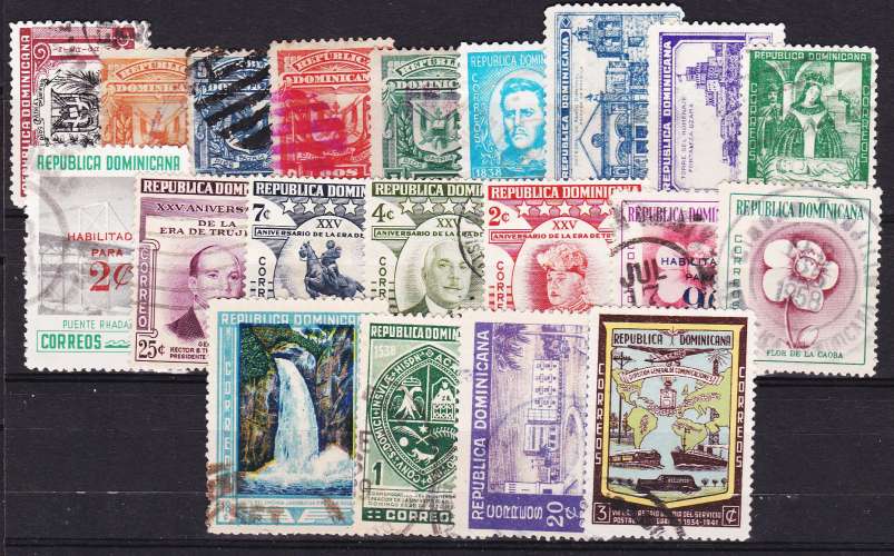 Rep Dominicaine- Lot de 20 timbres différents - 