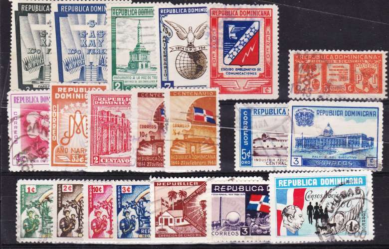 Rep Dominicaine- Lot de 20 timbres différents - 