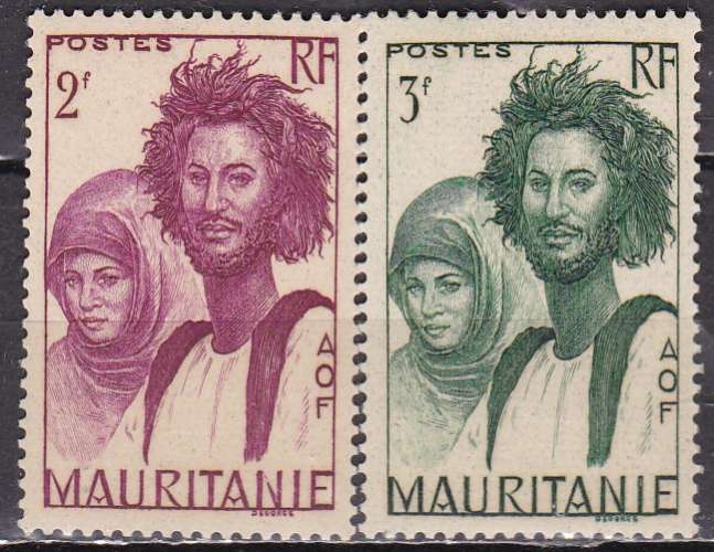 MAURITANIE N° 90/1 de 1938 neufs**