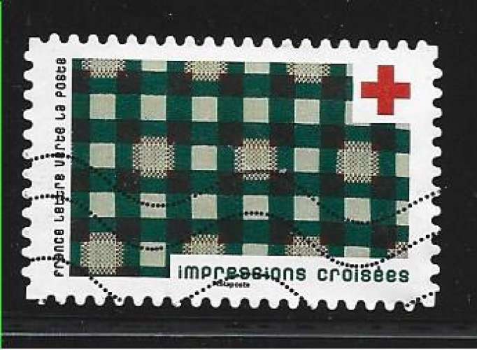 2022 FRANCE Adhésif 2132 oblitéré, croix-rouge 