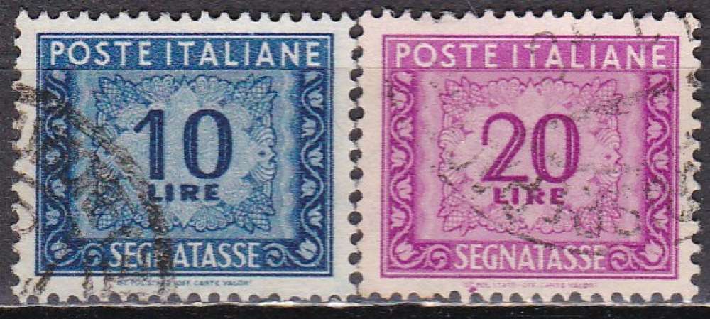 ITALIE Taxe N° 72 et 74 de 1947 oblitérés
