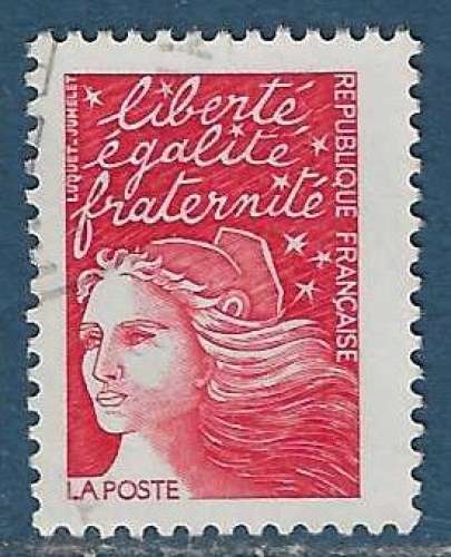 N°3083 Marianne de Luquet La Poste TVP rouge oblitéré