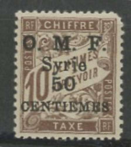 SYRIE neuf * N°  9     charnière.      TAXE